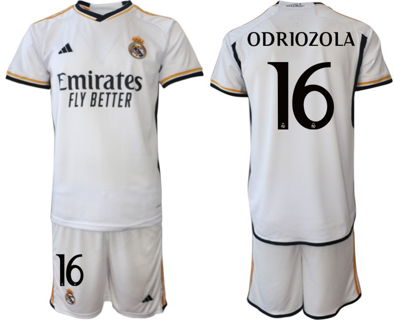 Men 2023-2024 Club Real Madrid home white 16 Soccer Jersey
